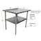 Bk Resources Flat Top Work Table Stainless Steel w/Galvanized Undershelf 36"Wx24"D VTT-3624 - alternate 3